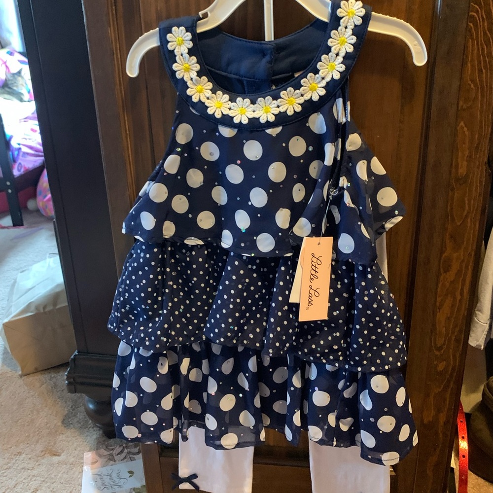 NWT Little Lass sunflower outfit